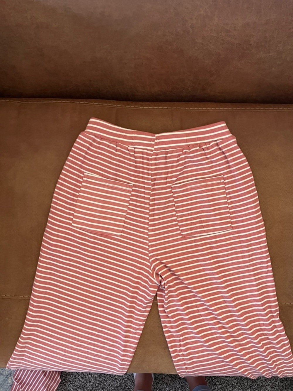 Boutique Womenspink and white striped ribbed halterneck top and lounge pants set - Picture 10 of 11